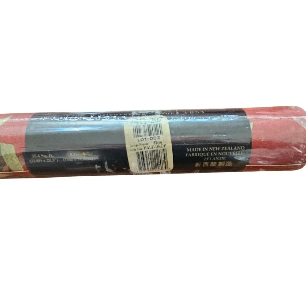 SA Maxwell Co Pineapple Wallpaper Red Solid Vinyl Wallcovering 7411-207 New Roll